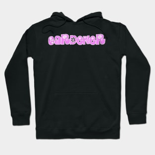 Gardener Pink Flower Design Hoodie